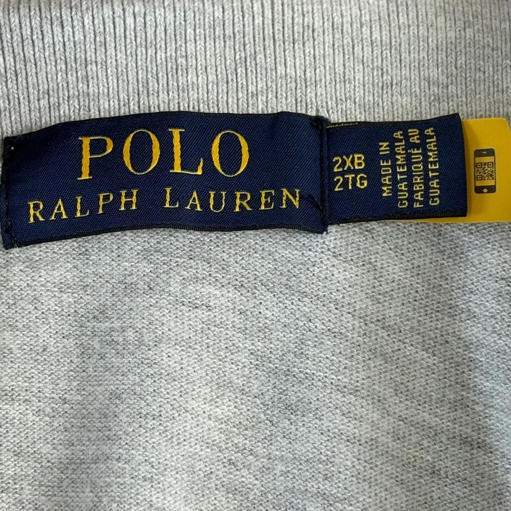 Polo Ralph Lauren Mens 2XB‎ Gray Polo Shirt Classic Fit Short Sleeve